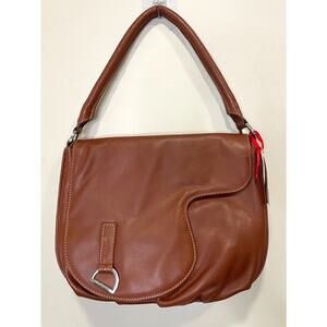 NWT Lilo Collections Leather Saddlebag Equestrian Crossbody Top Handle Purse